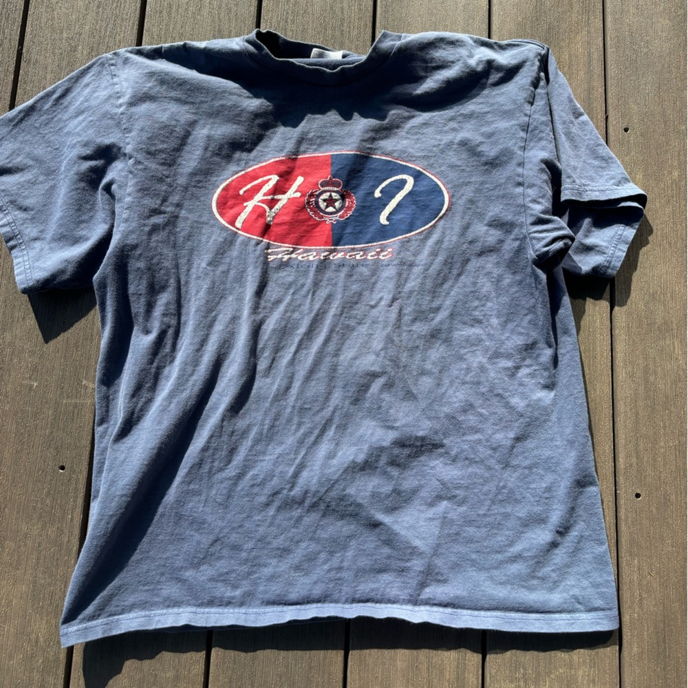Hawaii Navy and Red Aloha State Tee Shirt